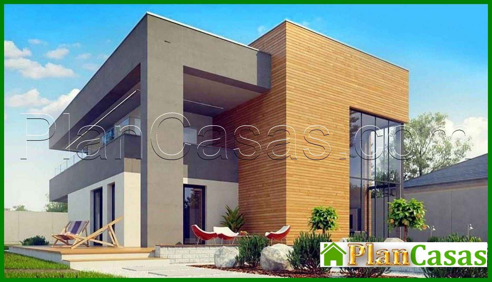 Visualization gallery - The project of a chic modern two-story mansion with a second light