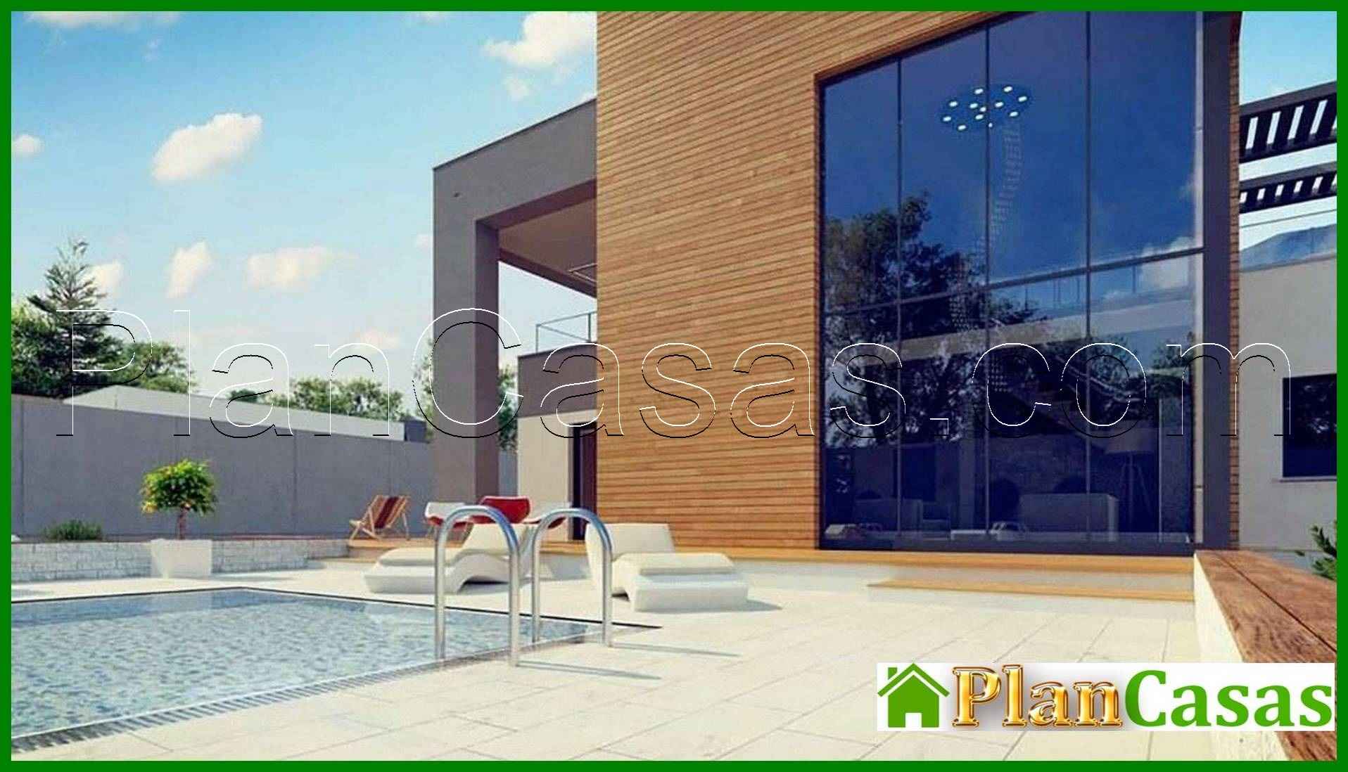 Visualization gallery - The project of a chic modern two-story mansion with a second light