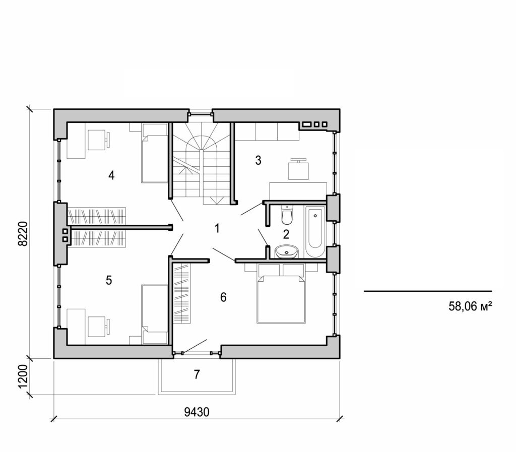 Galería de visualizaciones - Casa de una planta