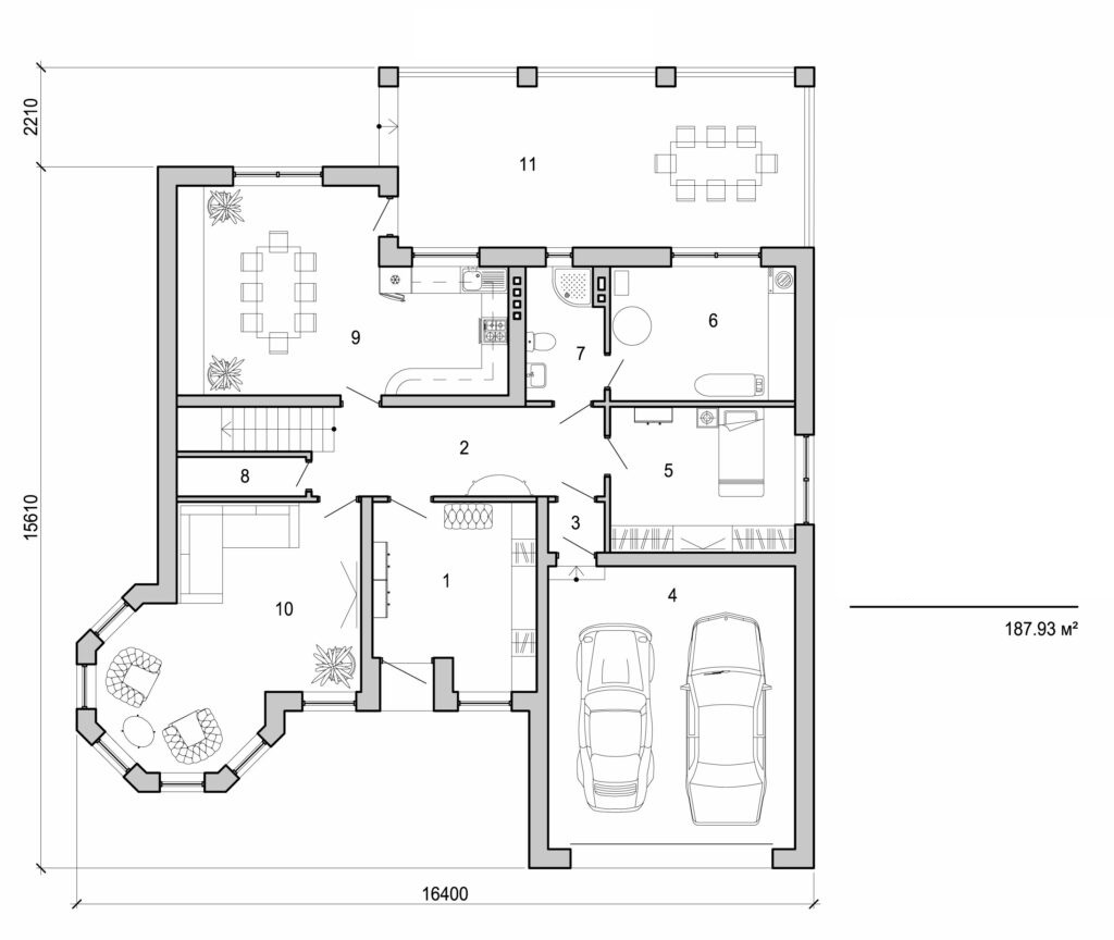 Galería de visualizaciones - Mansión de dos plantas