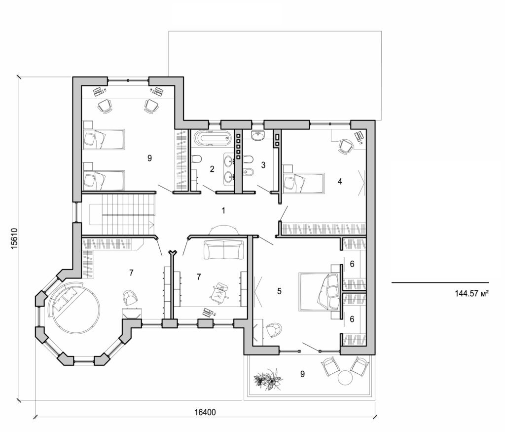 Galería de visualizaciones - Mansión de dos plantas