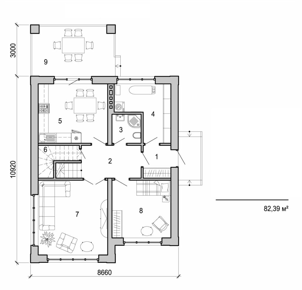 Galería de visualizaciones - Casa de campo de dos plantas
