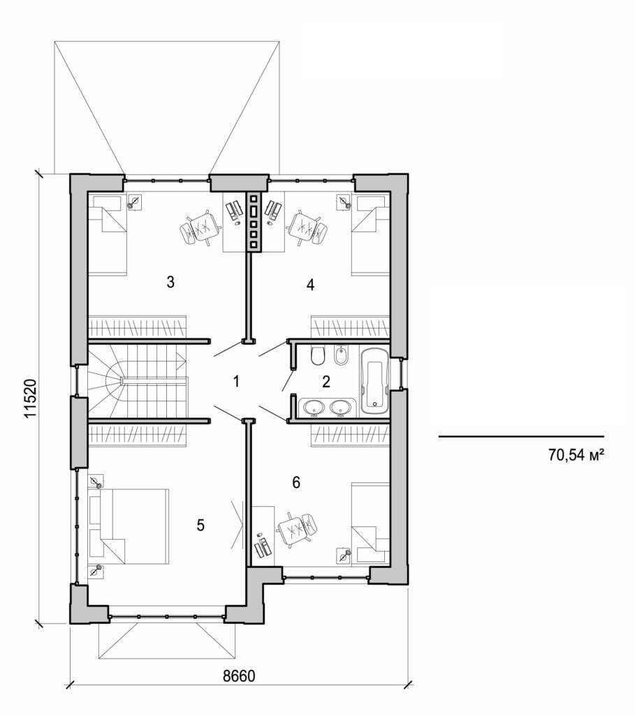 Galería de visualizaciones - Casa de dos plantas