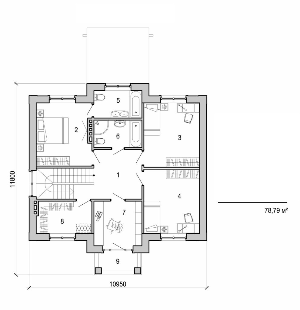 Galería de visualizaciones - Casa de dos plantas