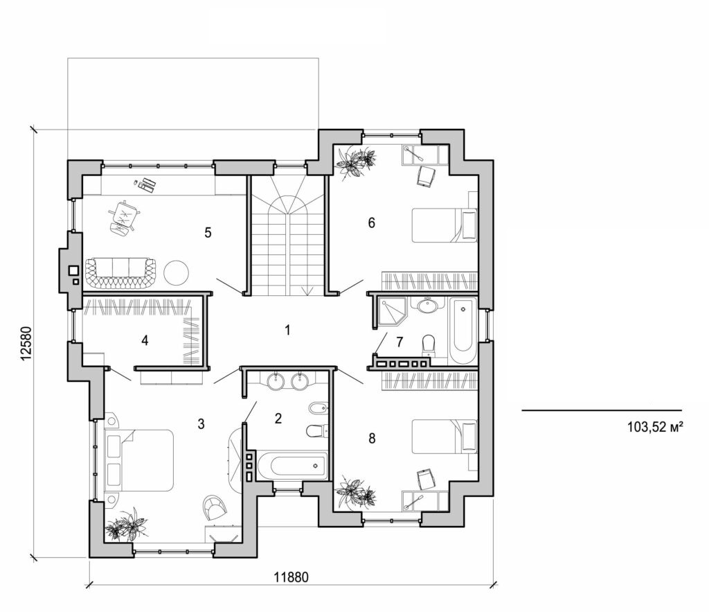 Galería de visualizaciones - Casa de dos plantas