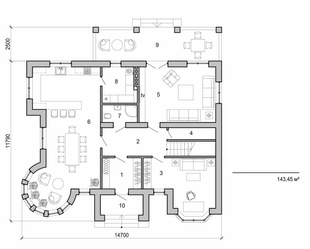 Galería de visualizaciones - Casa tipo castillo