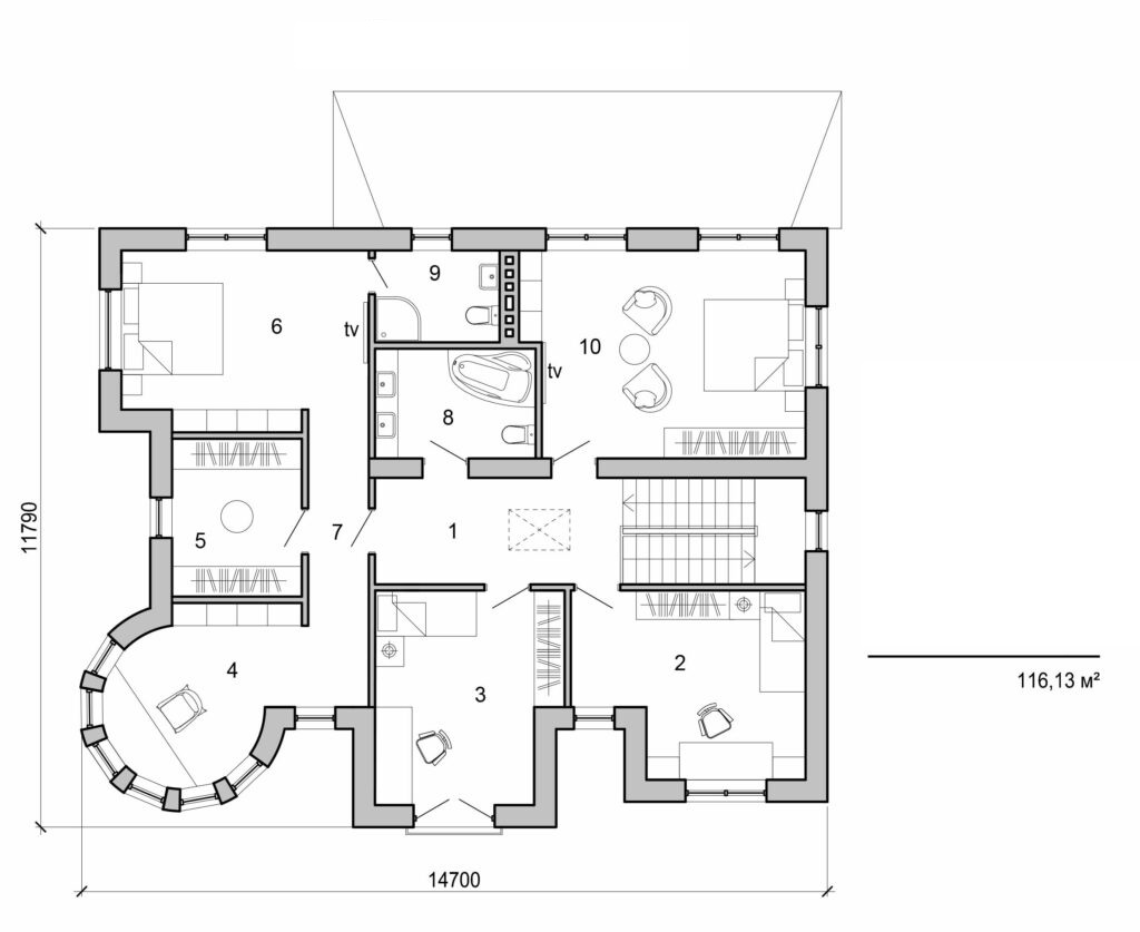 Galería de visualizaciones - Casa tipo castillo