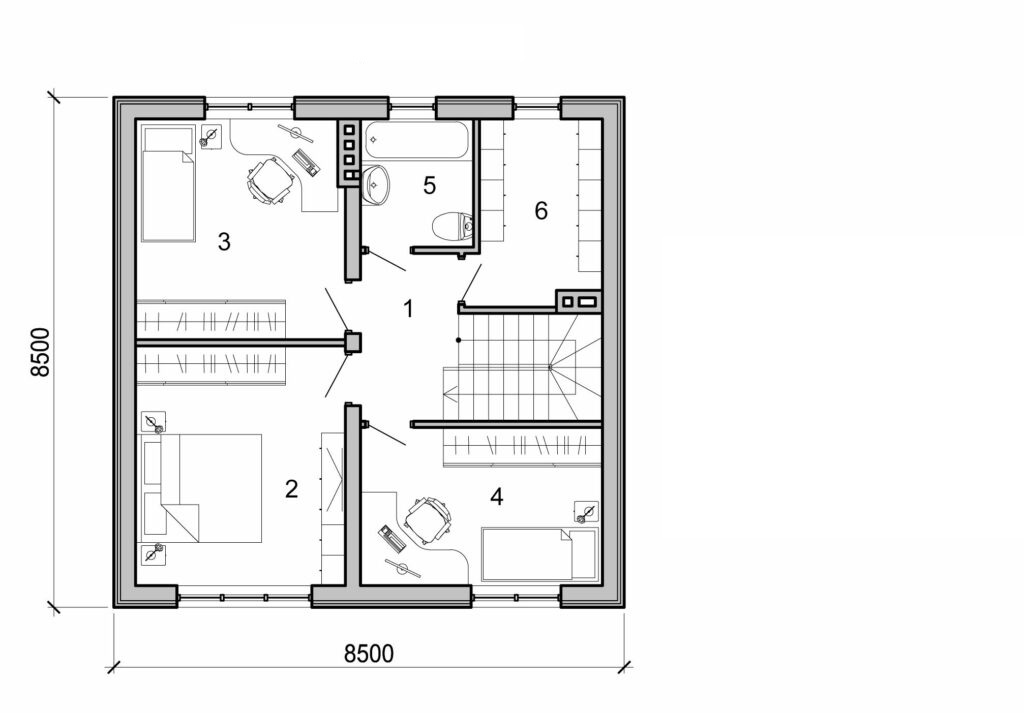 Galería de visualizaciones - Casa de 2 plantas
