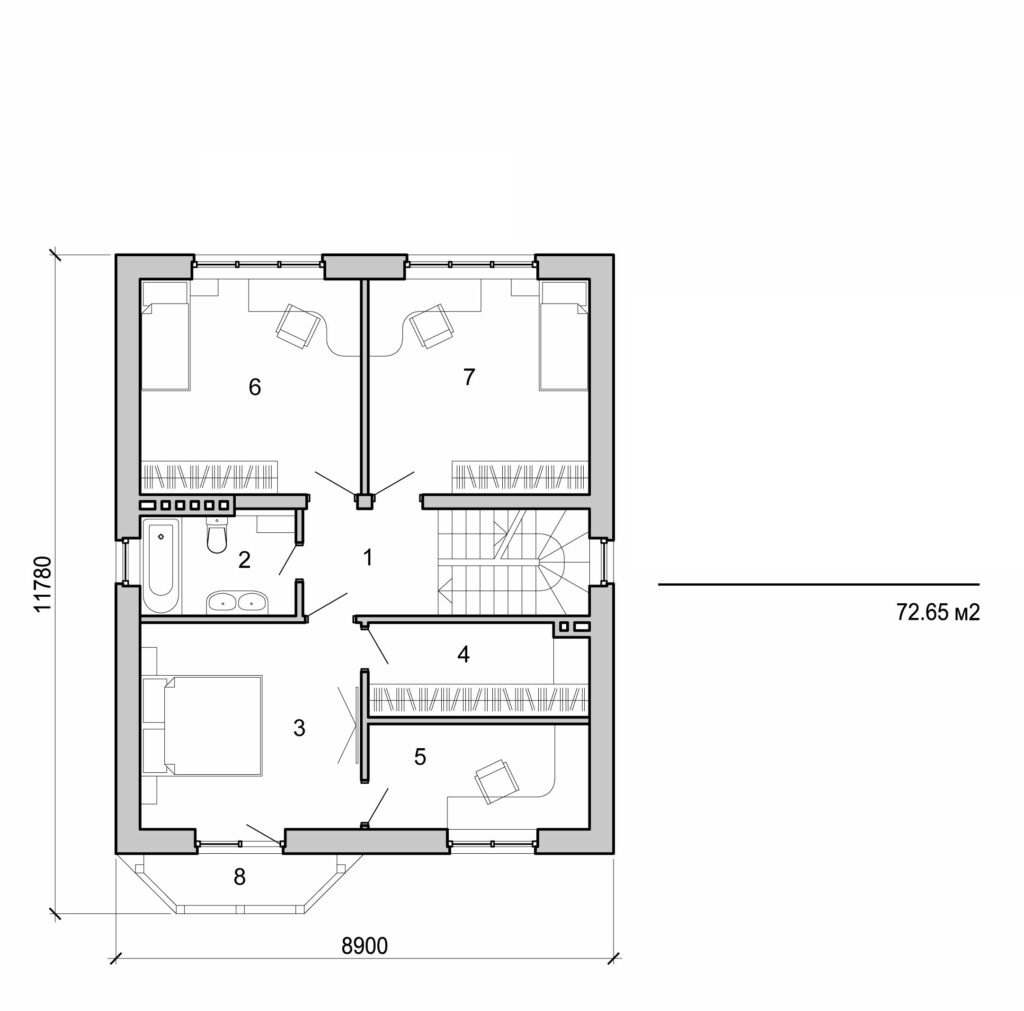 Galería de visualizaciones - Casa de campo de dos plantas