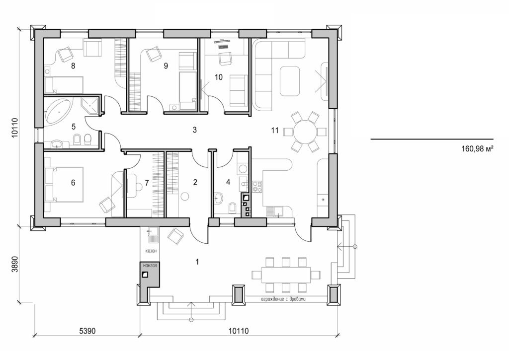 Galería de visualizaciones - Casa de campo de una planta