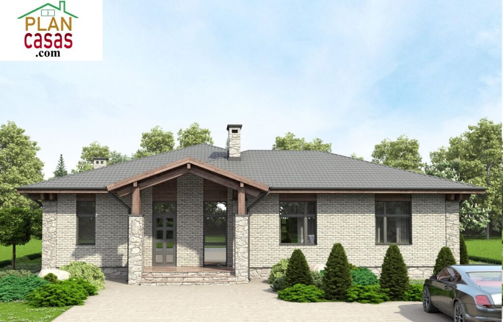 Casa de campo de una planta