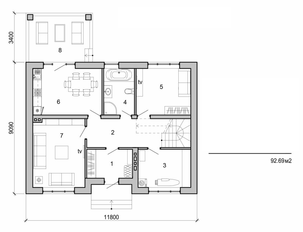 Galería de visualizaciones - Casa de dos plantas
