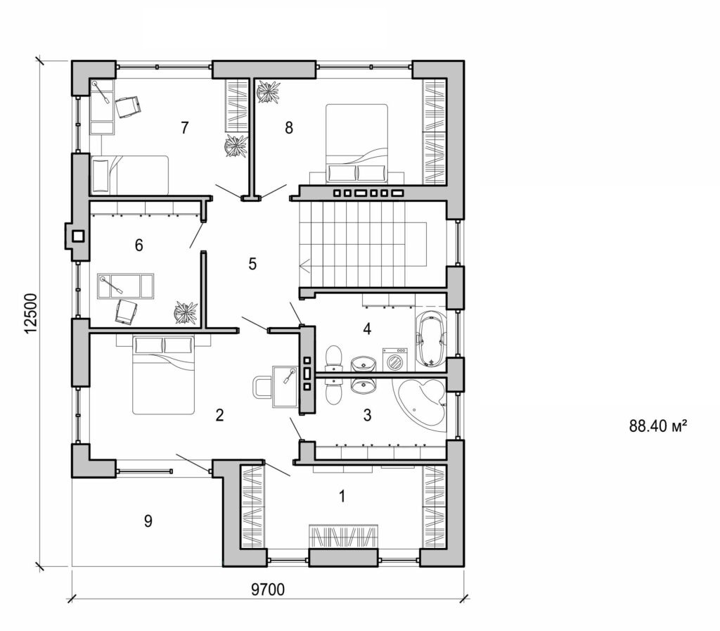 Galería de visualizaciones - Casa de dos plantas
