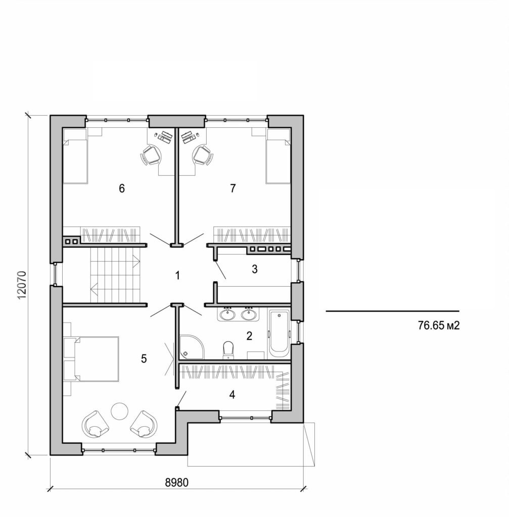 Galería de visualizaciones - Casa de dos plantas