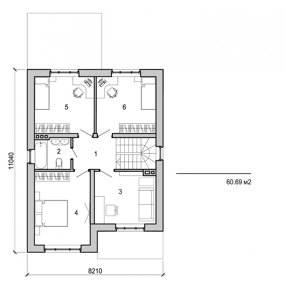 Galería de visualizaciones - Casa de dos plantas