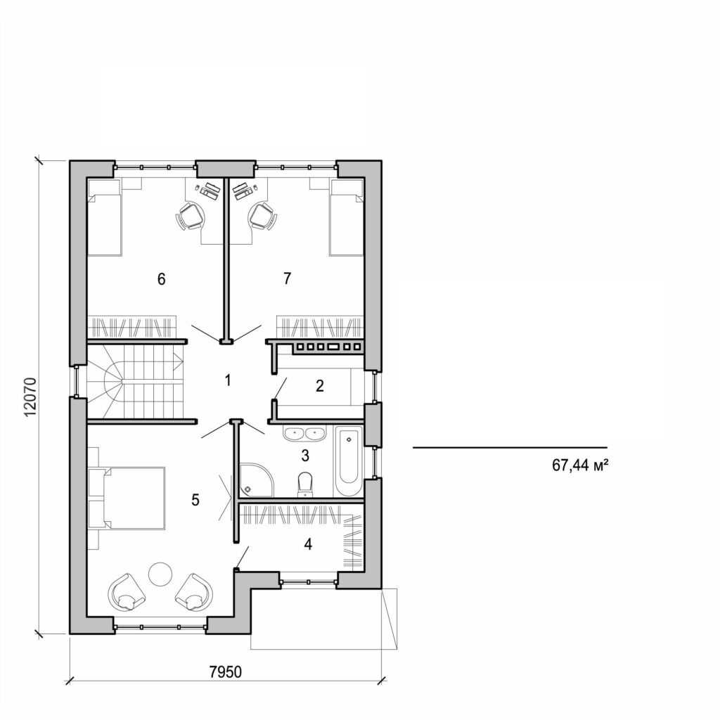 Galería de visualizaciones - Casa de dos plantas