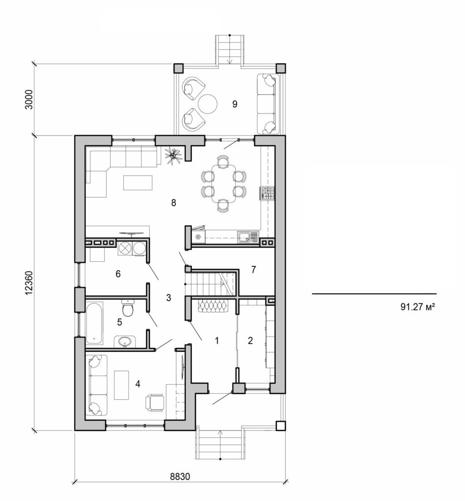 Galería de visualizaciones - Casa de dos plantas