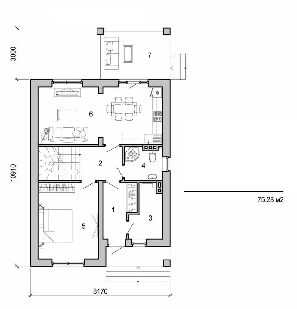 Visualization gallery - Two storey cottage