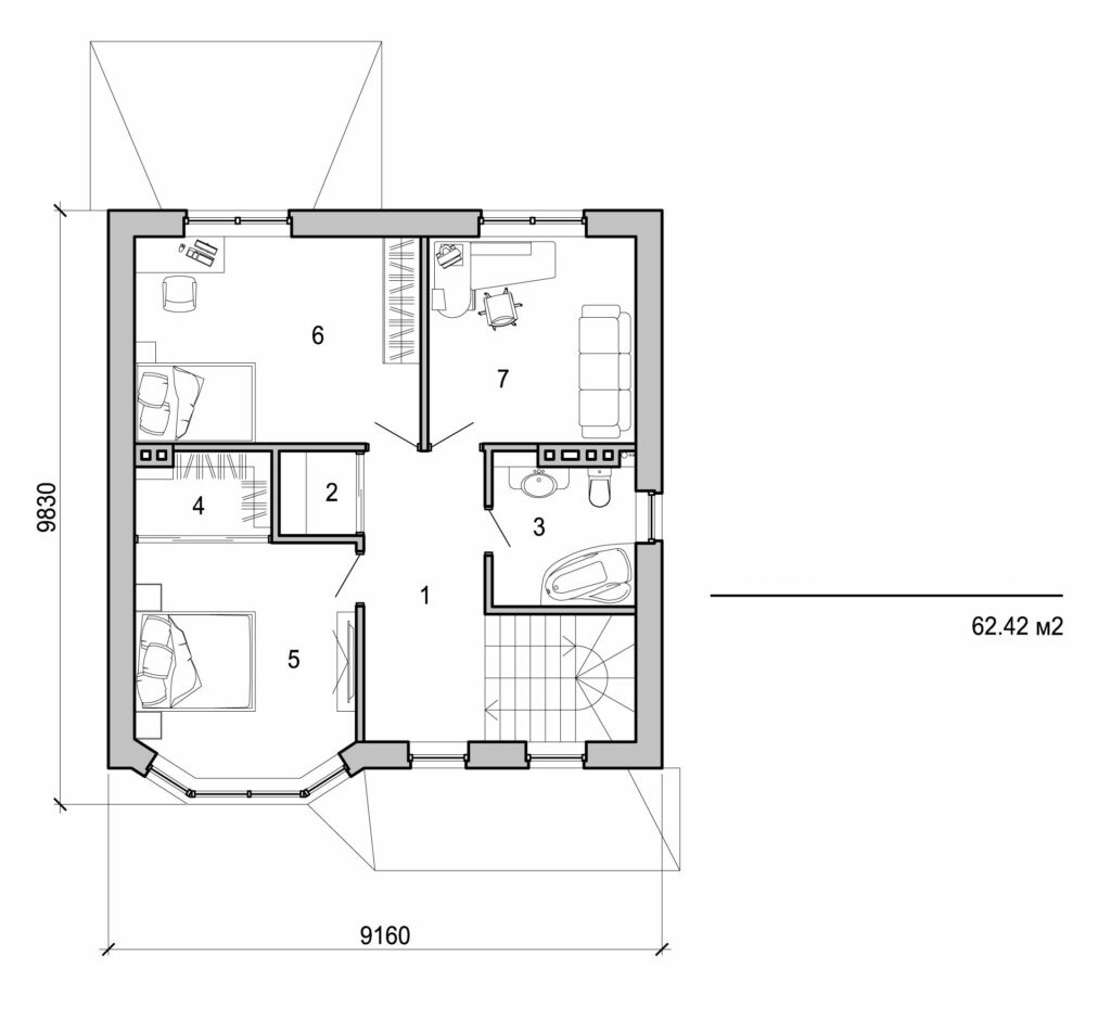 Galería de visualizaciones - Casa de dos plantas