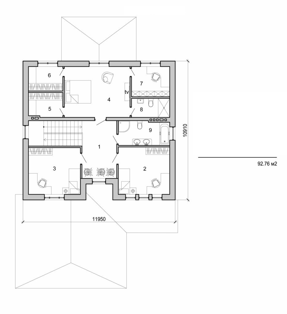 Galería de visualizaciones - Casa de campo de dos plantas