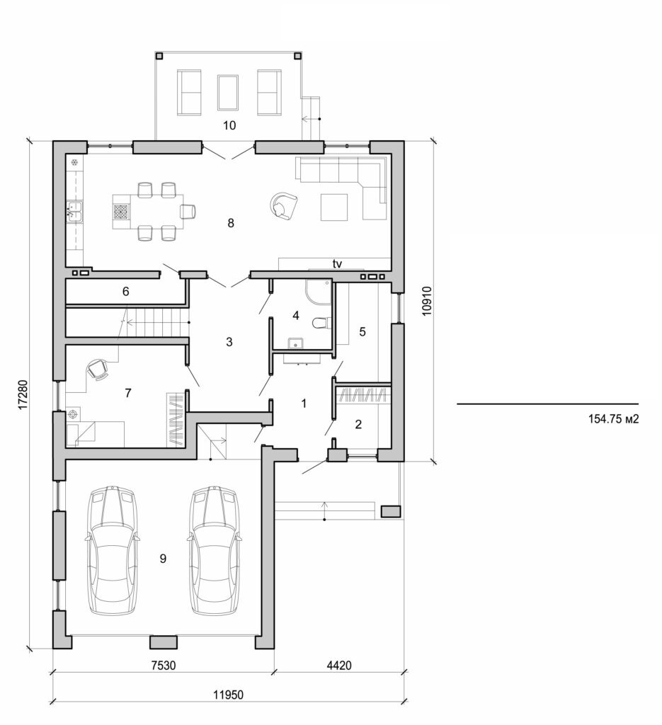 Galería de visualizaciones - Casa de campo de dos plantas