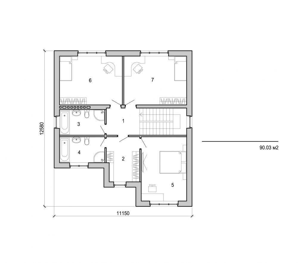 Galería de visualizaciones - Casa de campo de dos plantas