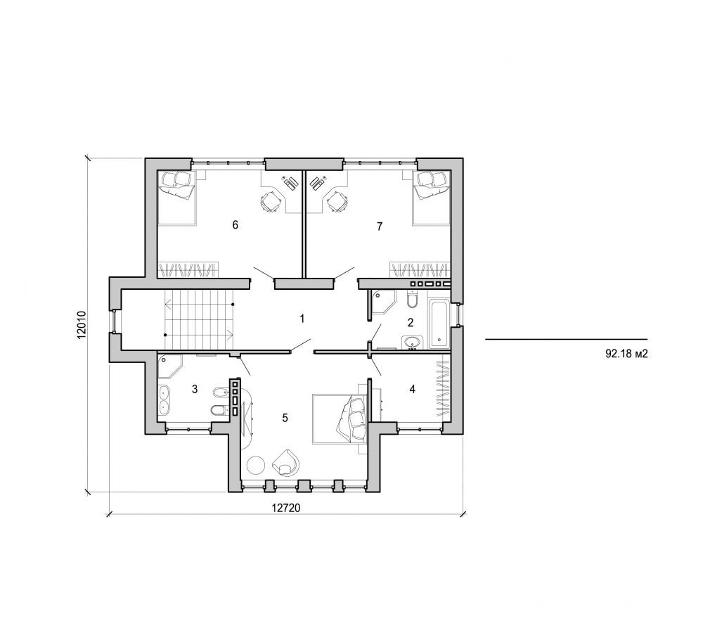 Galería de visualizaciones - Casa de dos plantas