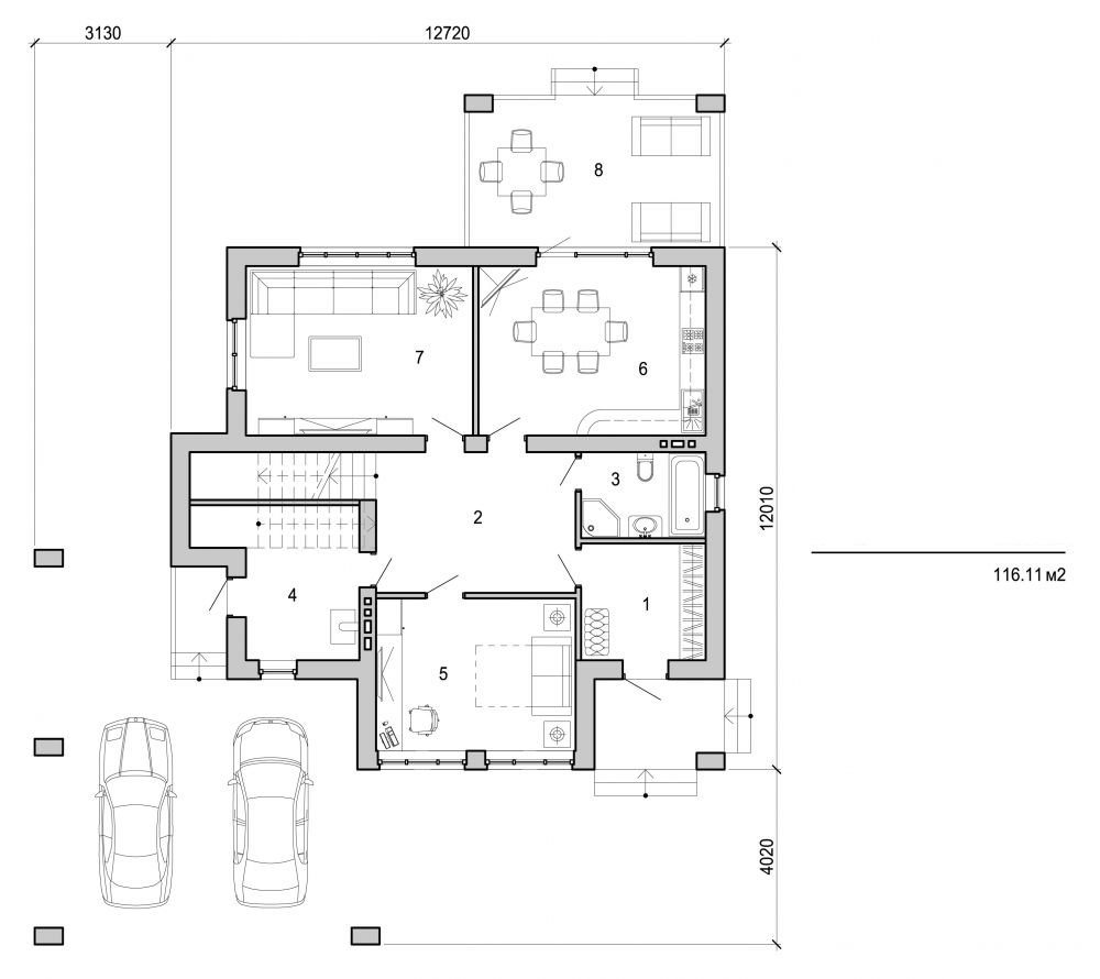 Galería de visualizaciones - Casa de dos plantas