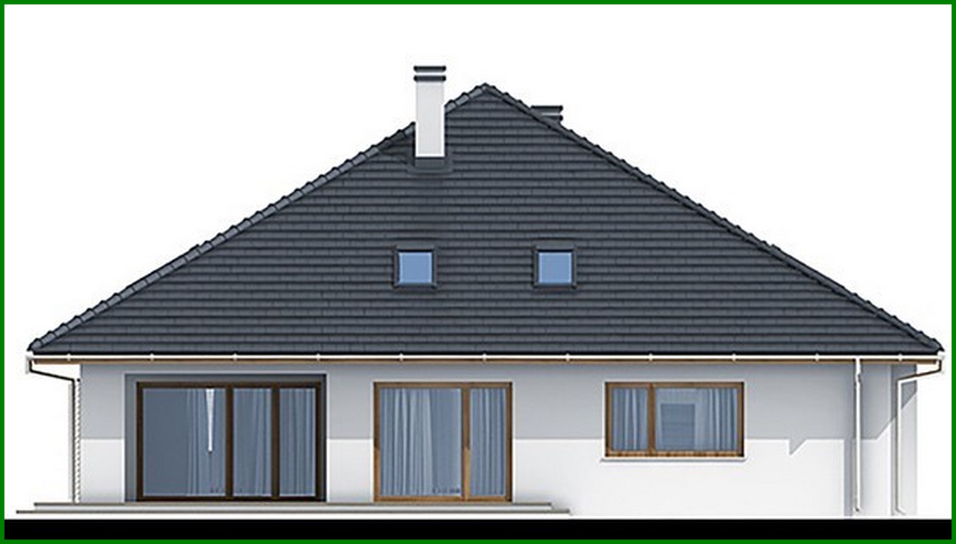 Galería de visualizaciones - Casa de una planta con dormitorios cómodos