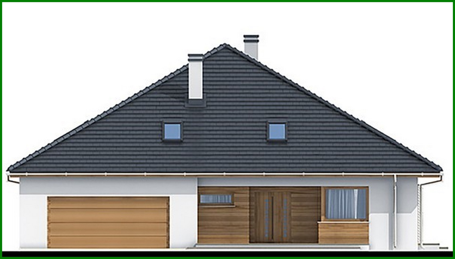 Galería de visualizaciones - Casa de una planta con dormitorios cómodos