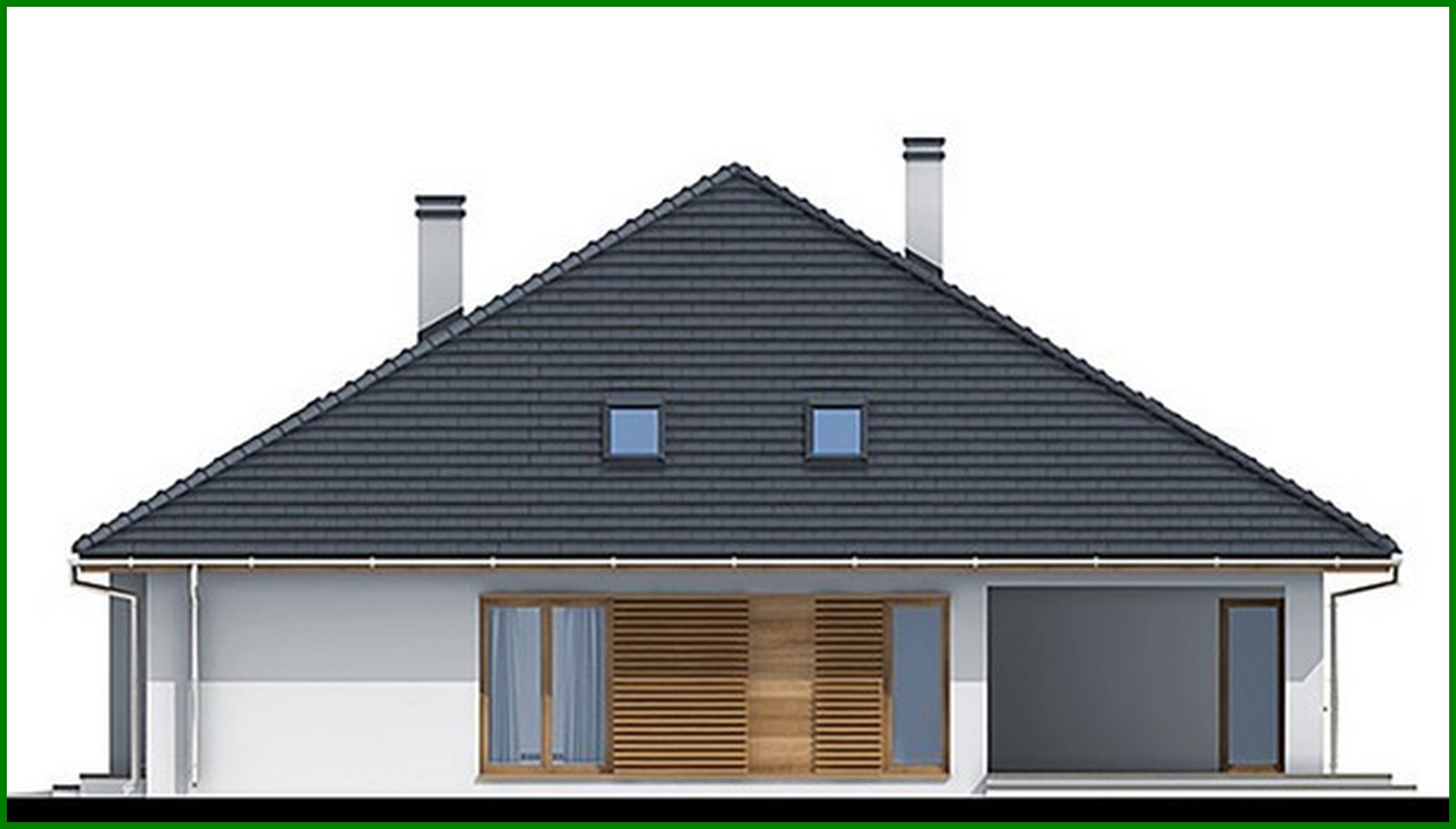 Galería de visualizaciones - Casa de una planta con dormitorios cómodos