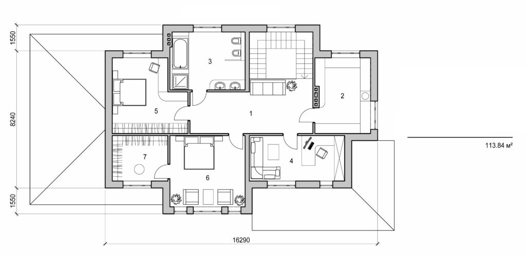 Galería de visualizaciones - Casa de campo de dos plantas