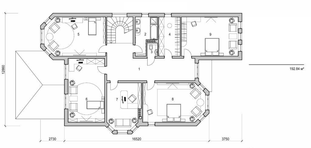Galería de visualizaciones - Mansión de dos plantas