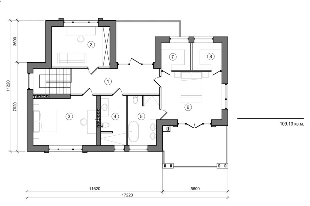 Galería de visualizaciones - Mansión de dos plantas