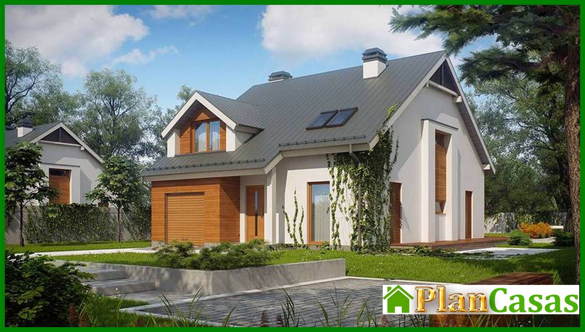 Galería de visualizaciones - Proyecto de una casa clásica luminosa y elegante con ático y garaje para un coche