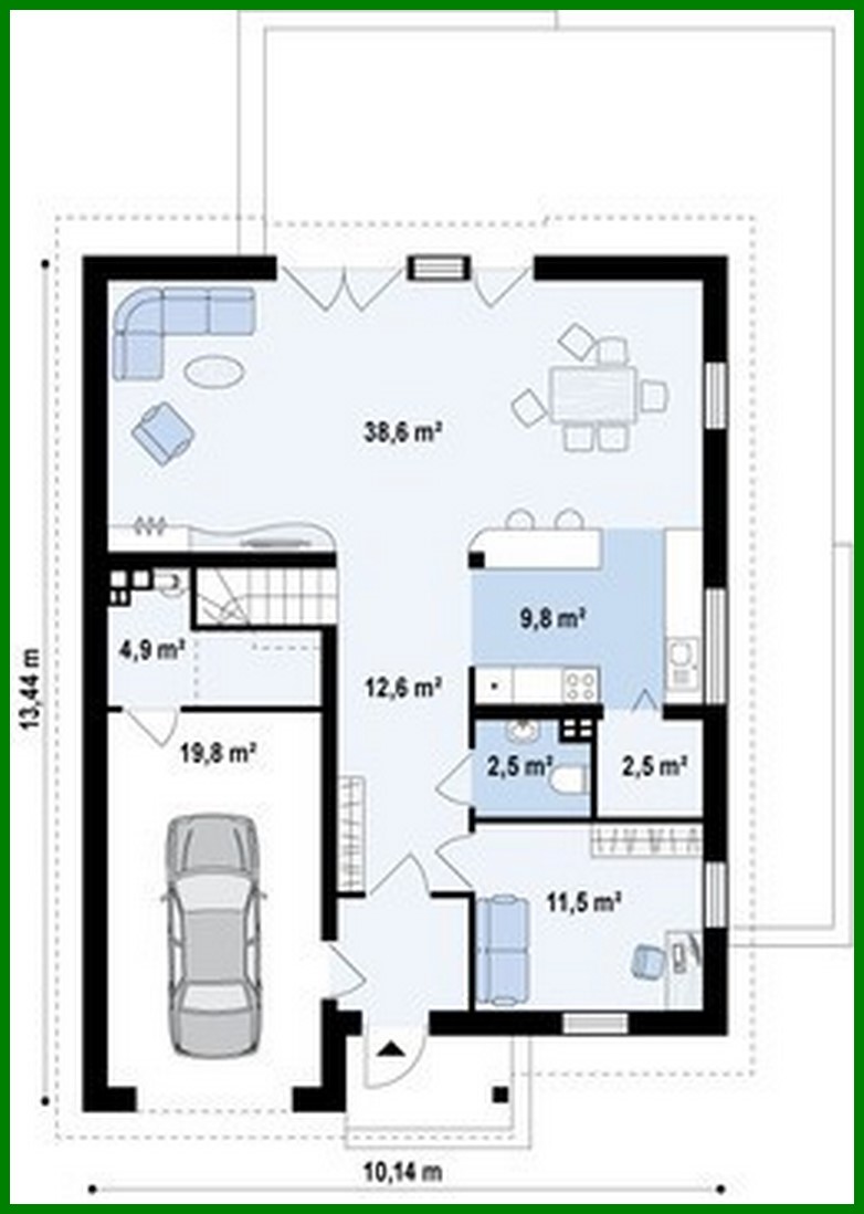 Galería de visualizaciones - Proyecto de una casa clásica luminosa y elegante con ático y garaje para un coche