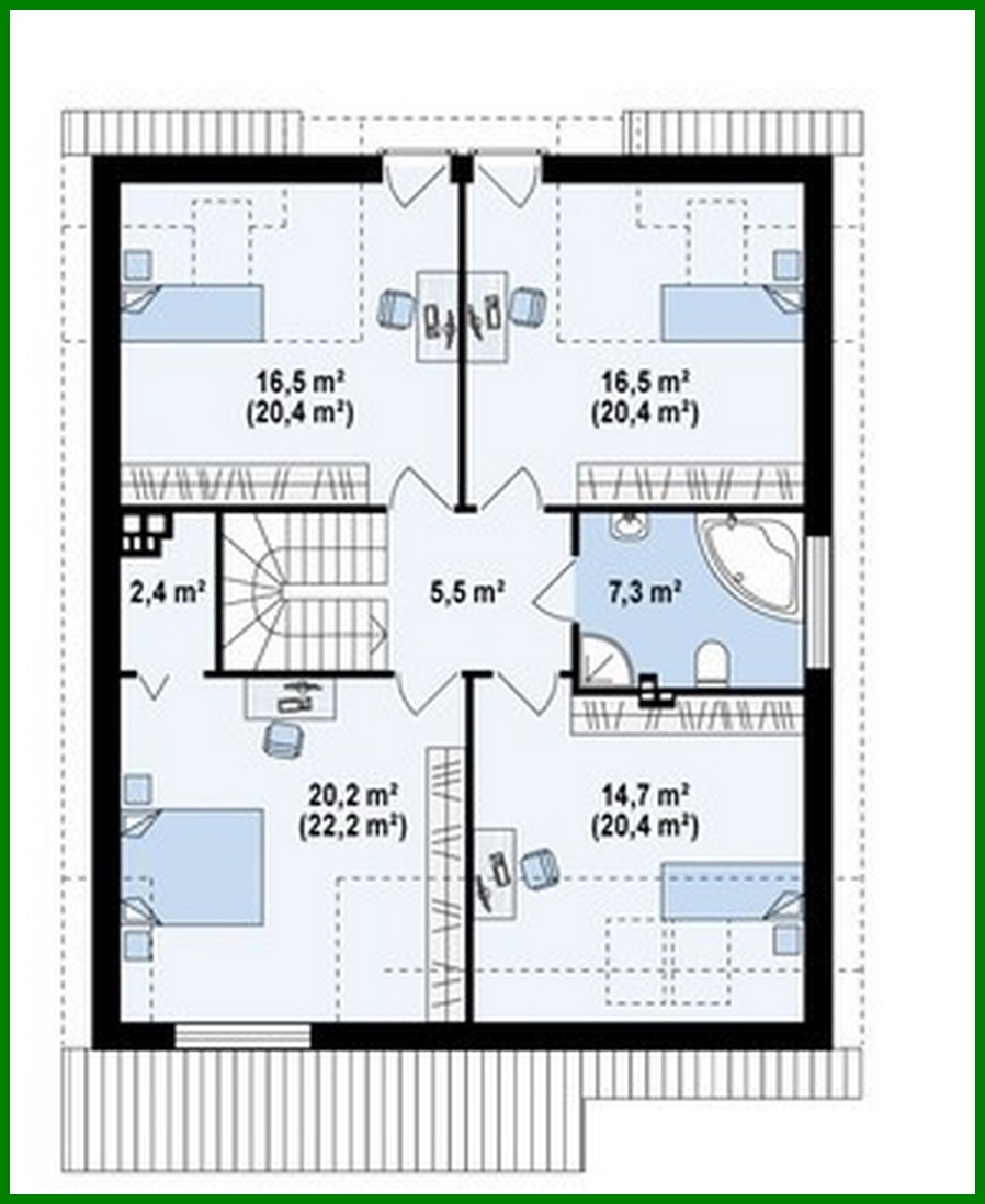 Galería de visualizaciones - Proyecto de una casa clásica luminosa y elegante con ático y garaje para un coche