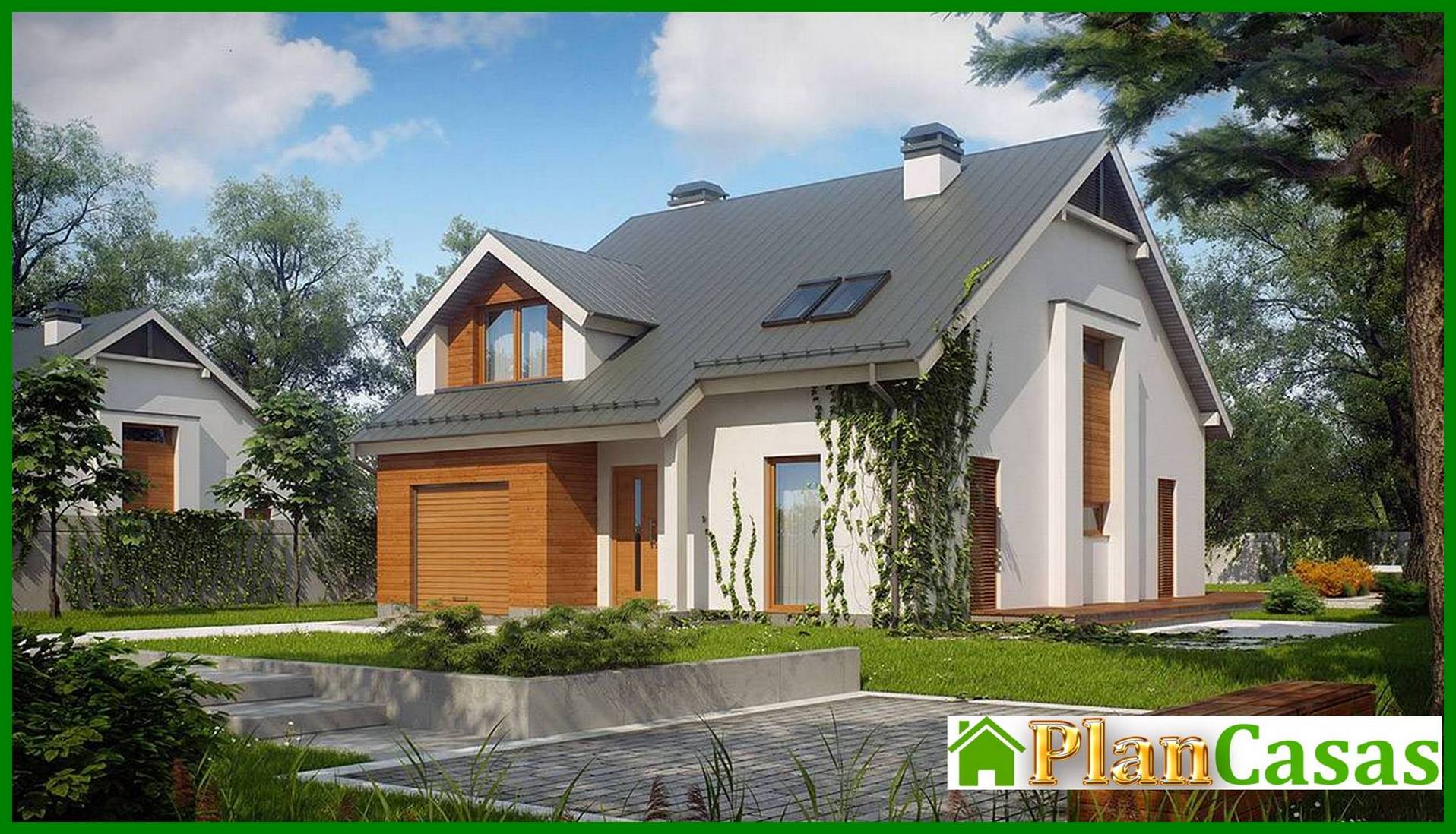 Galería de visualizaciones - Proyecto de una casa clásica luminosa y elegante con ático y garaje para un coche