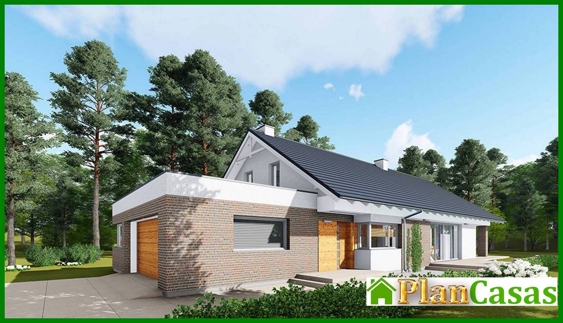 Galería de visualizaciones - Edificio de apartamentos de una planta con ático y terraza