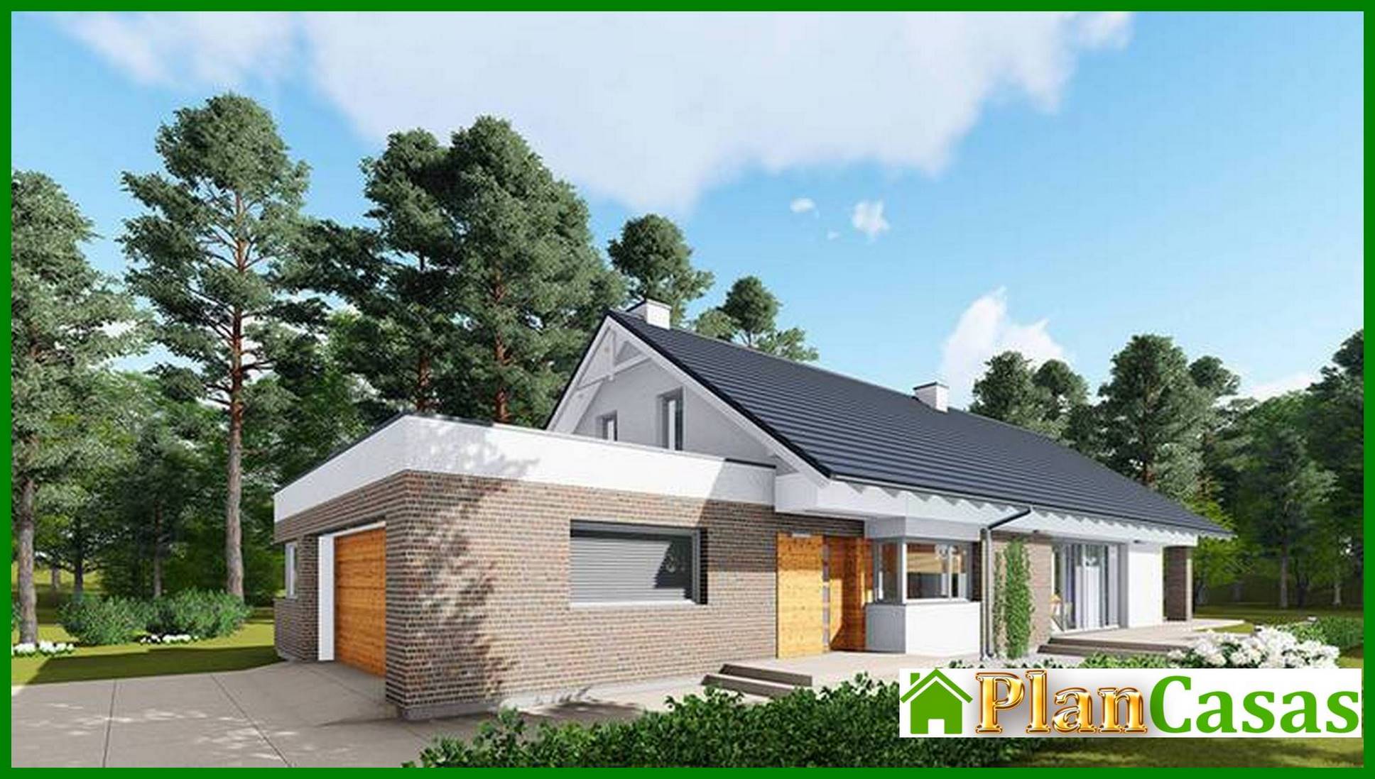 Edificio de apartamentos de una planta con ático y terraza