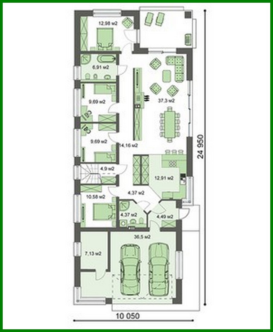 Galería de visualizaciones - Edificio de apartamentos de una planta con ático y terraza
