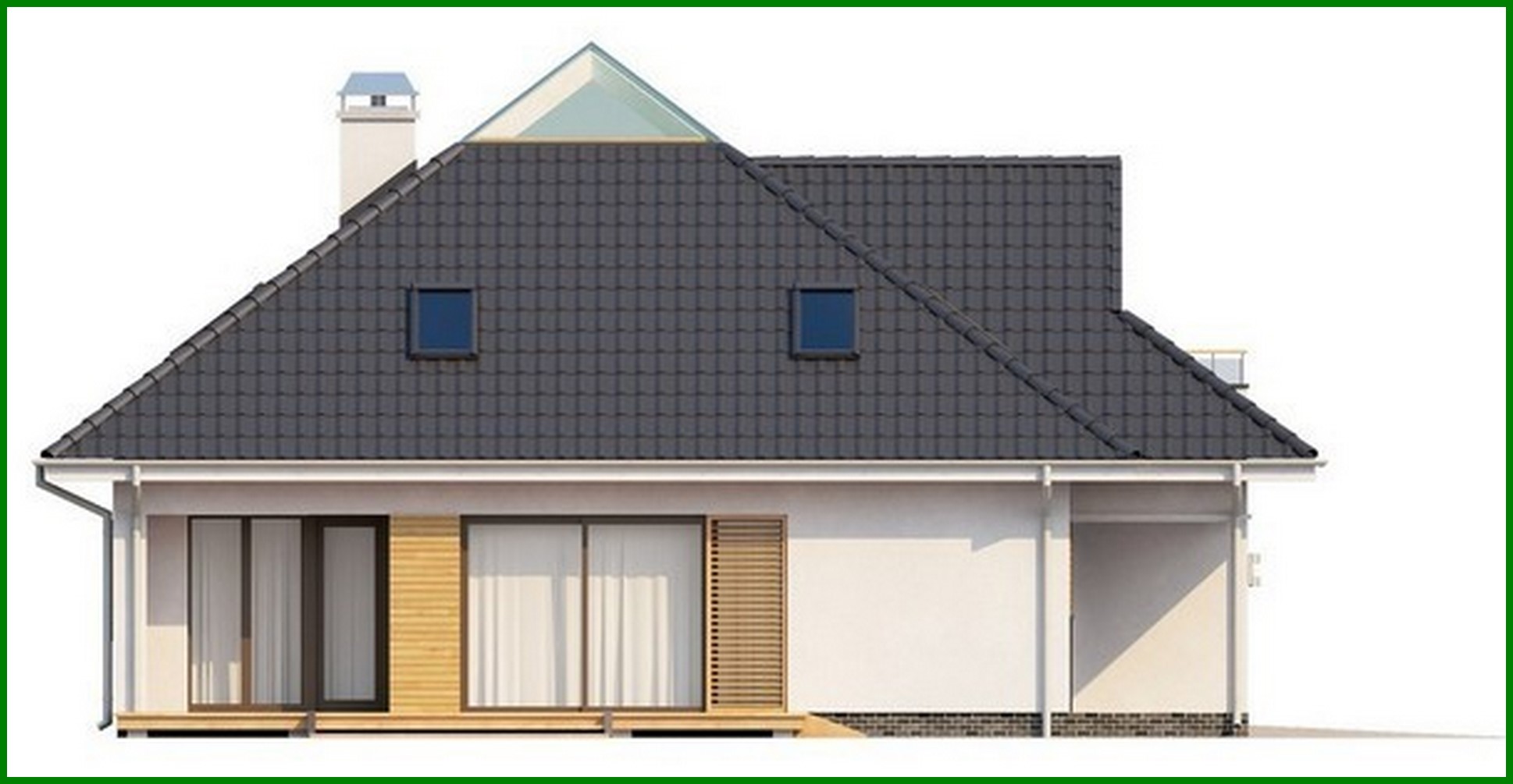 Visualization gallery - Cottage project with side terrace