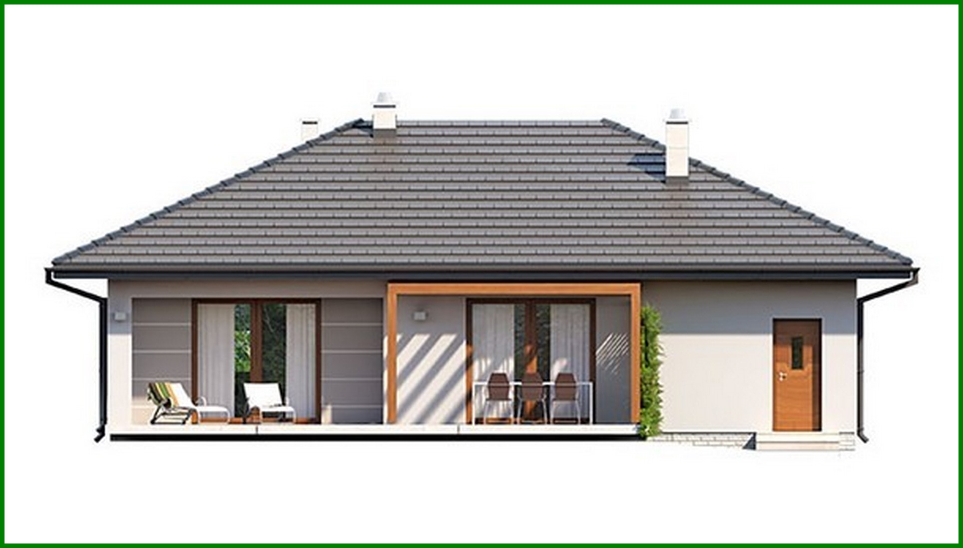 Galería de visualizaciones - Proyecto de vivienda en tonos nobles de 100 m² con garaje