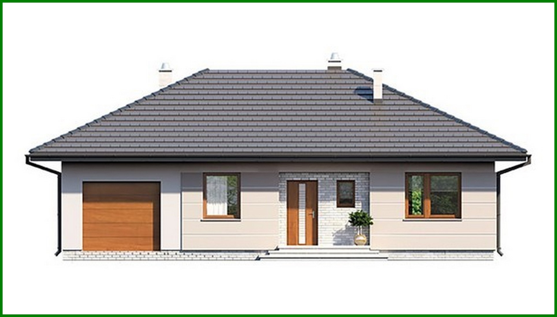 Galería de visualizaciones - Proyecto de vivienda en tonos nobles de 100 m² con garaje