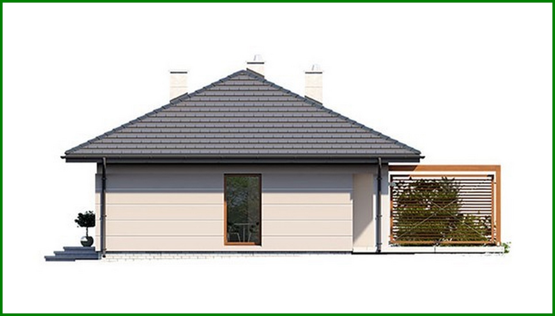 Galería de visualizaciones - Proyecto de vivienda en tonos nobles de 100 m² con garaje