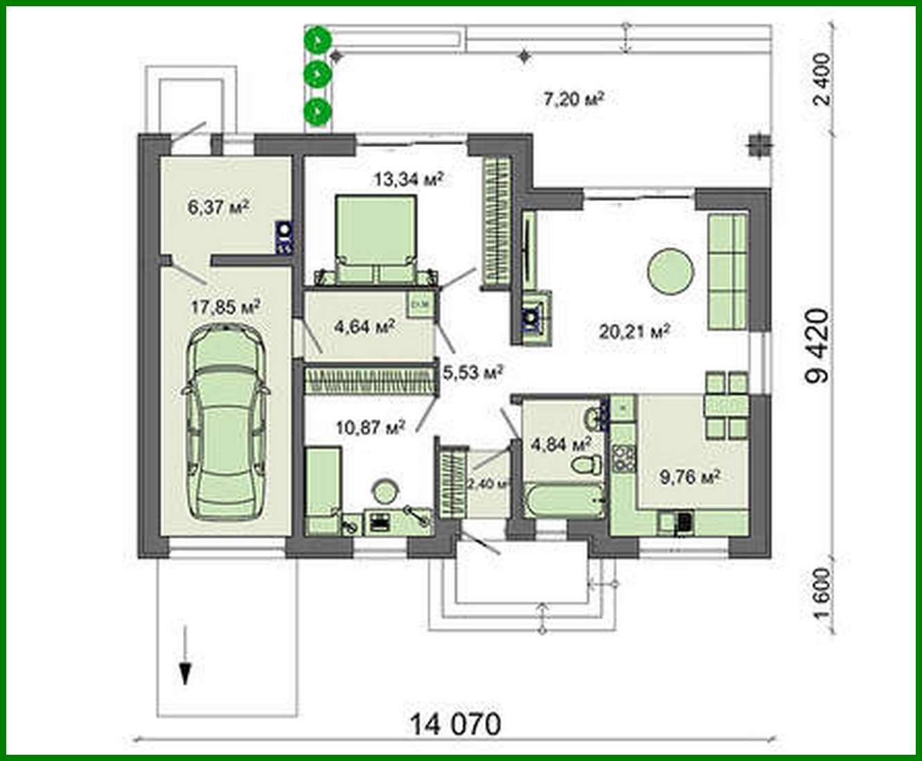 Galería de visualizaciones - Proyecto de vivienda en tonos nobles de 100 m² con garaje