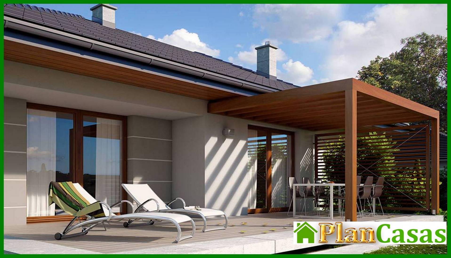 Galería de visualizaciones - Proyecto de vivienda en tonos nobles de 100 m² con garaje