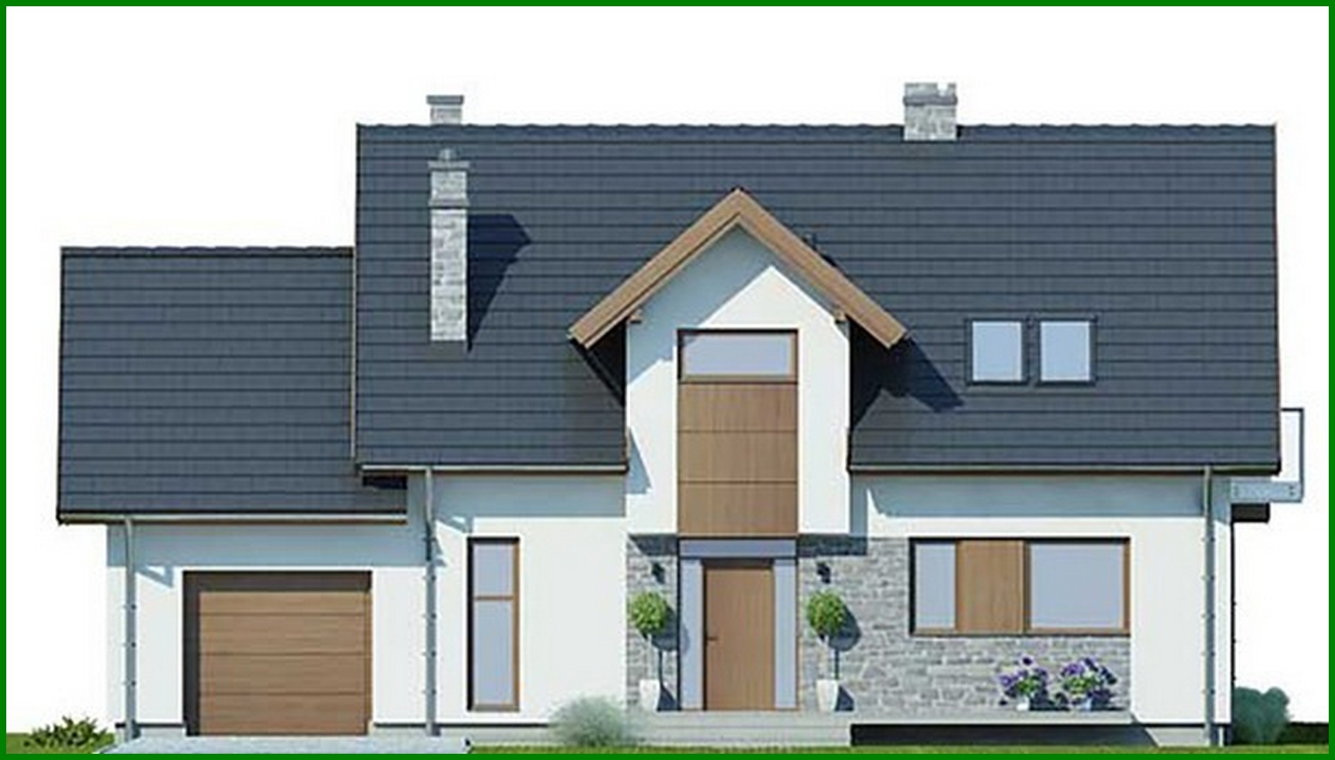 Visualization gallery - Beautiful house with stone decor