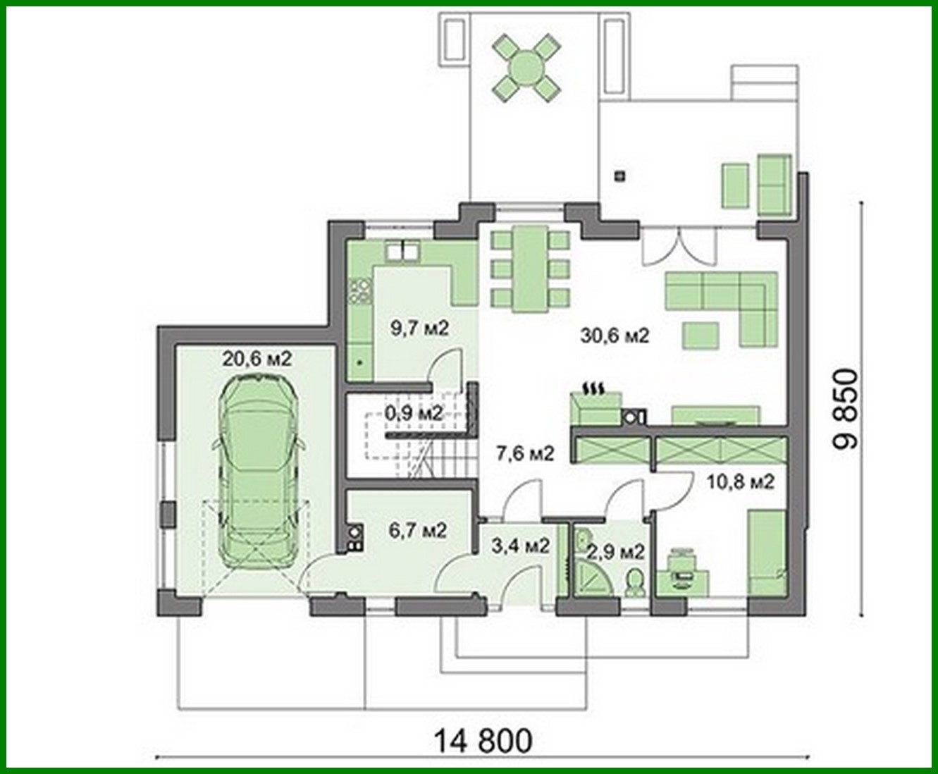 Visualization gallery - Beautiful house with stone decor