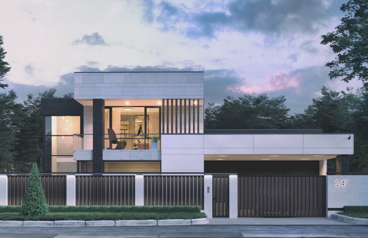 Galería de visualizaciones - Casa de campo de dos plantas